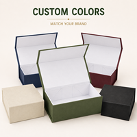 Boîte cadeau en papier kraft rigide pliable personnalisée avec design luxueux pliable, logo et insert
