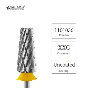 7.0mm Tapered Bits SC Cross Cut Uncoated China Bits Acrylic Nail Gel 5 In 1 Trimming Hard Gel Nail Drill Bit