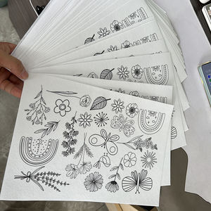 Patch de <span class=keywords><strong>transfert</strong></span> de motif de broderie à la main, point de croix, adhésif, soluble dans l'eau, respirant, en microfibre, <span class=keywords><strong>thermocollant</strong></span>, gaufré - Product Image 4