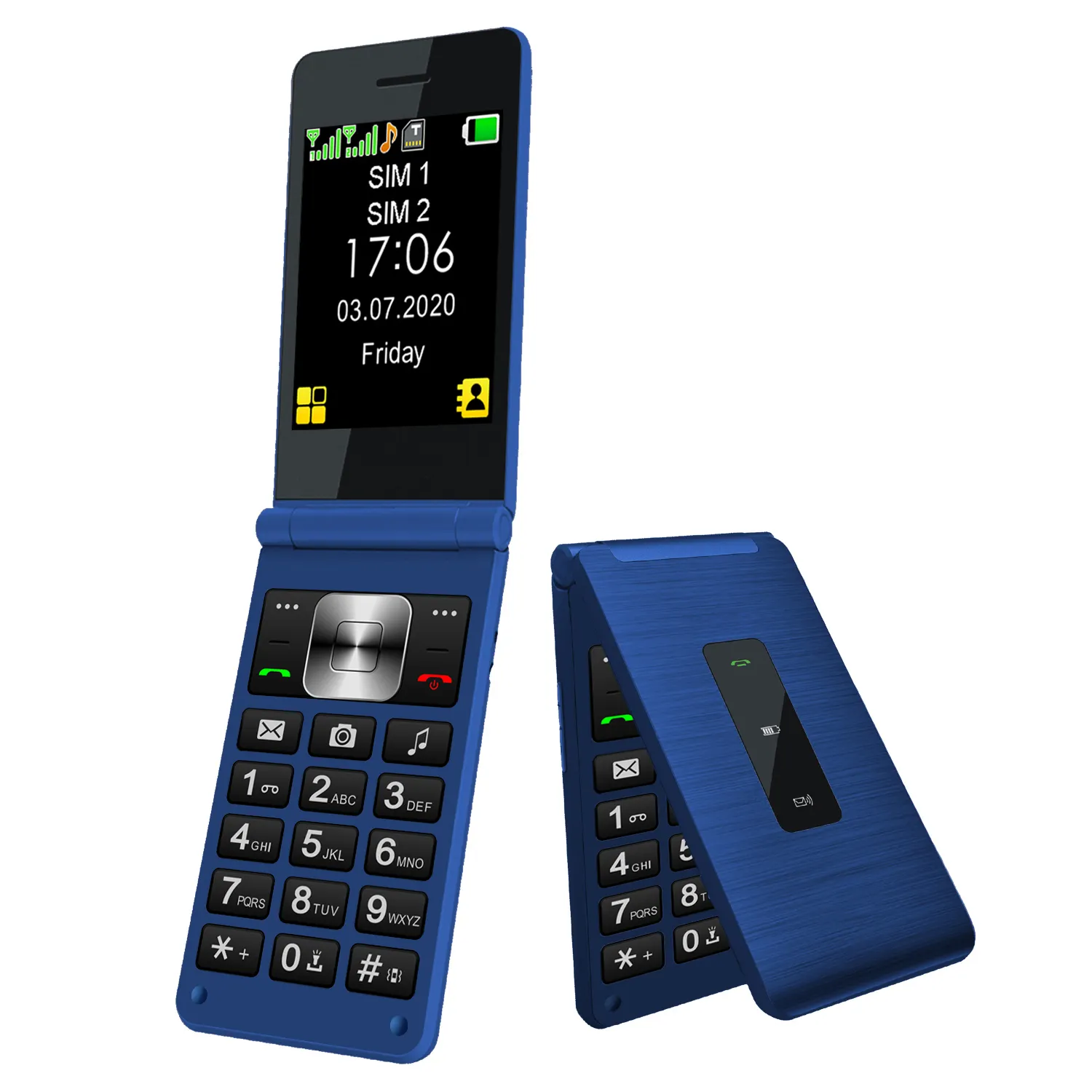 2.8 inch quad band gsm flip mobile phone