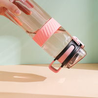 Écologique — bouteille d'eau en plastique avec paille, 500ml 650ml 750ml 800ml 1000ml, sans BPA, pour sport, en Tritan transparent, à boire avec la paille, 1200ml