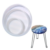 Grand moule rond en silicone pour planche à café, planche à découper, résine époxy, art DIY, décoration intérieure, non toxique, résistant à la chaleur, compatible four