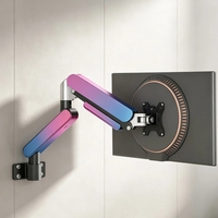 Herstellerprodukt: Rosa-Blaue Farbverlauf Gasdruckfeder Monitor-Wandhalterung 32 Zoll ABS-Basis für 2-10kg Bildschirme, 75/100 VESA