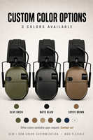 Casque anti-bruit électronique tactique à déconnexion rapide, conception modulaire, NRR 25 dB, protection auditive pour le tir, compatible avec plusieurs casques