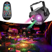 Mini projecteur laser LED à commande vocale, auto-propulsé, stroboscopique, pour scène, discothèque, bar, karaoké, fête familiale, rouge, vert
