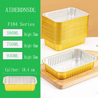 Barquettes jetables en aluminium GX-PACK de Guangzhou, mini-moules à pain rectangulaires dorés, résistantes au four, qualité alimentaire, pour plats à emporter et barbecue