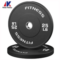 Plaques de pare-chocs en caoutchouc pour l'haltérophilie Logo personnalisé Plaques de poids pour équipement de gymnastique en LB & KG