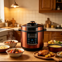 Cuisinière à pression électrique multi-menus 5L 6L, fonctionnement à une touche, pot antiadhésif, cuisinière à pression domestique