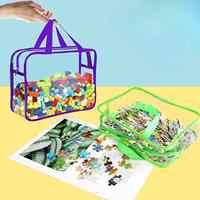 Sac à main jouet en PVC transparent personnalisé avec poignée sac de rangement portable réutilisable pour jouets d'enfants impression de logo personnalisé promotionnel