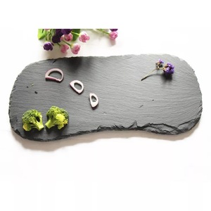 Assiettes à dîner <span class=keywords><strong>en</strong></span> céramique de porcelaine à la mode écologique <span class=keywords><strong>vaisselle</strong></span> <span class=keywords><strong>en</strong></span> ardoise saine pour restaurant vente de mariage sur des plats <span class=keywords><strong>en</strong></span> ardoise - Product Image 4