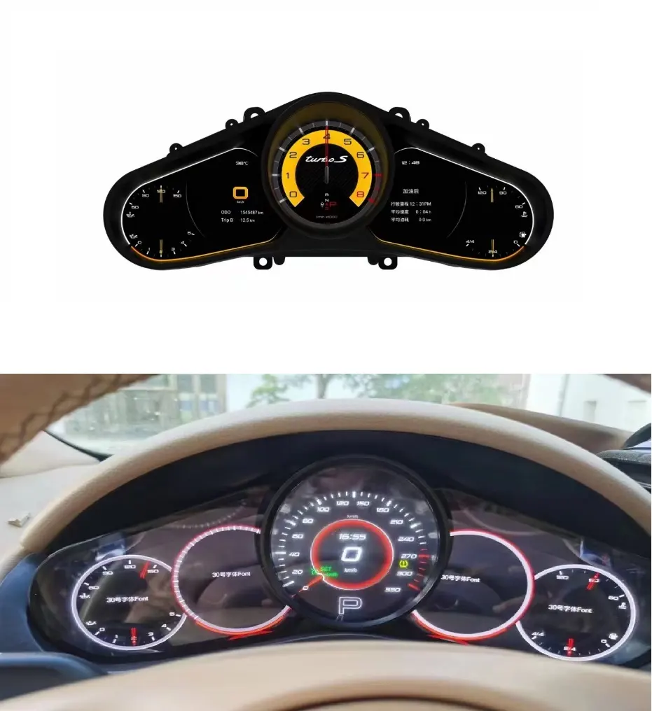 1920*720 LCD Bảng điều khiển bảng điều khiển công cụ ảo cụm LCD Đồng hồ tốc độ cho Porsche Panamera 2010-2015 xe Đo Dặm