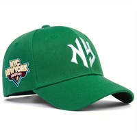 Casquette de baseball personnalisée de luxe à visière incurvée en polyester, modèle Five NY, avec logo brodé