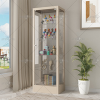 Vitrine multifonctionnelle Porte en verre trempé Bibliothèque Modèle Cartoon Armoires de rangement Collection antique Armoire à étagères