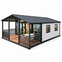 Maison conteneur pliable, maison préfabriquée avec véranda, cabane portable pour séjour à la ferme, vie en milieu rural et maison d'hôtes