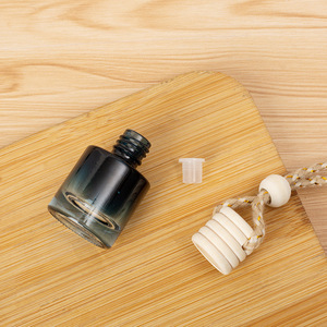 Mysterious &amp; Calm Style <strong>Car</strong> <strong>Diffuser</strong> <strong>Refill</strong> Bottle - Deep Blue Gradient Glass Bottle + Dual-Tone Wood Lid - Product Image 4