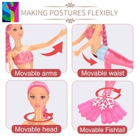 SY enfants mode poupée ensemble fille semblant jouer 14 pouces sirène poupée jouets