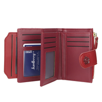 Baellerry Dompet Wanita Kulit Pu, Dompet Wanita Kulit Pu Ritsleting Multifungsi dengan Tempat Uang