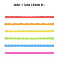 Nouvelles bandes torsadées sensorielles en silicone souple et colorées, bâtonnets déformables anti-stress, jouets de décompression, cadeaux pour jeunes (7-14 ans)
