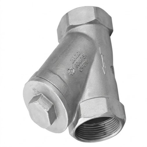 Colador en Y de Acero Inoxidable CF8 CF8M 150 #   Válvula de Filtro para Tubería con Rosca Hembra, Certificada API 598 - Product Image 1
