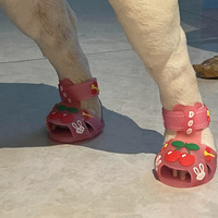 Lindas Sandalias de Dibujos Animados para Perros, Antideslizantes, Transpirables, Impermeables, Zapatos de Verano para Mascotas, Botas de Lluvia para Perros Pequeños, Moda para Teddy Bichon