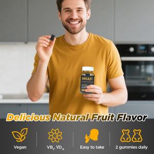 Gummies personnalisées Chinaherbs, marque privée, 100% naturelles, suppléments énergétiques au Shilajit doré pour adultes, produit vitaminique, énergie masculine - Product Image 6