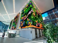 Layar LED Tetap Dalam Ruangan P1.25 P1.53 Ultra Tipis Definisi Tinggi untuk Kantor, Lobi, Pusat Perbelanjaan