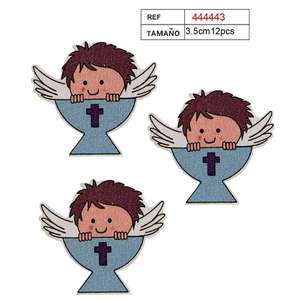 Patch ange garçon pour la communion, 3,5 cm, 12 pièces, décoration religieuse pour la première communion des garçons - Product Image 3