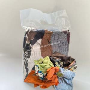 Trapos de tela industrial de algodón reciclado de colores mixtos, trapos de limpieza de camisetas recicladas. - Product Image 1