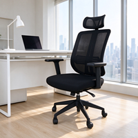 Chaise de bureau ergonomique moderne de haute qualité, pivotante et inclinable, avec dossier haut, structure en plastique, pour le bureau, la maison et les salles de conférence