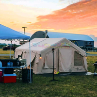 Tente d'air pour chambre à coucher extérieure 4 saisons Tentes confortables Camping En Plein Air Noir Grandes tentes gonflables pour le camping