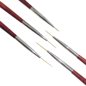 Pinceau de précision pour nail art 30g, pour dessin floral, lignes et détails, manche en plastique, fibres synthétiques, pour manucure DIY - Product Image 1