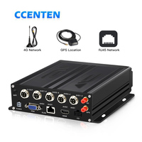 CCENTEN 4G 1080p Camión Hd Monitoreo de vehículos 4 canales Dvr Video Recorder H.264 4ch Car Black Box Sd Card Cmsv6 Mobile Dvr
