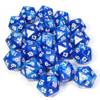 Dés D20 Aléatoires Polyédriques en Vrac, Icosaèdres en Perle, Transparents et Colorés de Haute Qualité pour Jeux de Société