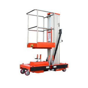 Elevador de aleación de aluminio de doble columna de 8 <span class=keywords><strong>metros</strong></span> <span class=keywords><strong>Escalera</strong></span> plegable eléctrica pequeña Plataforma de elevación móvil para interiores - Product Image 4