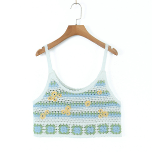 Summer Beach Outdoor Bohemia <span class=keywords><strong>Gilet</strong></span> carré de grand-mère <span class=keywords><strong>au</strong></span> <span class=keywords><strong>crochet</strong></span> fait à la main - Product Image 5