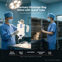 Fournitures vétérinaires en gros : Sac de drainage urinaire avec tube spiralé pour chien