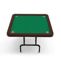Table de poker carrée YH 4 joueurs Tables pliantes en feutre avec porte-gobelets