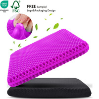 Coussin de siège ergonomique orthopédique personnalisable en TPE pour le fessier, soulageant le stress, avec gel rafraîchissant pour le coccyx, pour chaise de bureau et siège de voiture