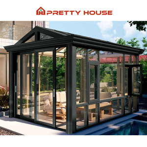 Serre de jardin préfabriquée de luxe de style européen, moderne, 4 saisons, en verre, pour extérieur, <span class=keywords><strong>solarium</strong></span>, véranda, sur mesure - Product Image 6