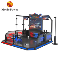 Machine de jeu de tir du simulateur VR de jeu d'arme à feu de joueurs multiples de plate-forme de marche de divertissement de réalité virtuelle de VR