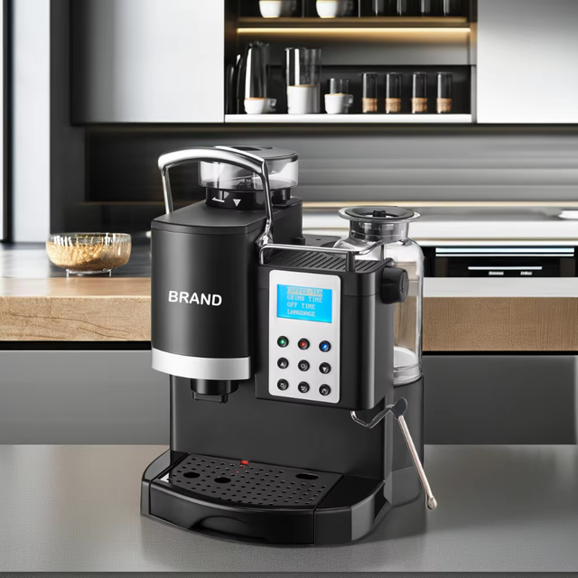 New Design 3 in 1 Semi Automatic 20bar Double Porta Filter 1300w Coffee Machine With Milk Frother