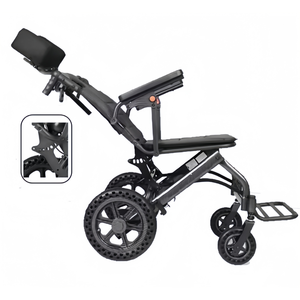 <span class=keywords><strong>Fauteuil</strong></span> roulant manuel Comfort Transit avec <span class=keywords><strong>roulettes</strong></span> de 8 pouces, repose-pieds pivotants, freins d'assistance pour les maisons de retraite et les hôpitaux - Product Image 6