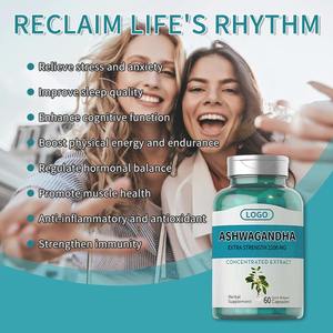 Özel Organik Aşvaganda Ekstresi Kapsülleri-Stres Giderici Hafıza Geliştirici 60 Kapsül/Şişe Sağlıklı Enerji Takviyesi - Product Image 3