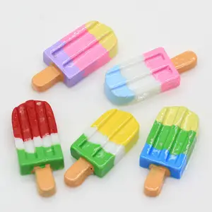 100Pcs Mini Stick Resin Gesimuleerde Popsicle Kinderen Speelgoed Art Supply Decoratie Poppenhuis Miniaturen Speelgoed