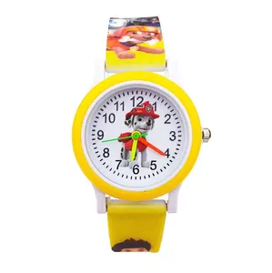 Relógio de silicone para crianças, pulseira de silicone com caixa de plástico para vitória, novo estampa de desenho animado, cartoon, novo, 2024