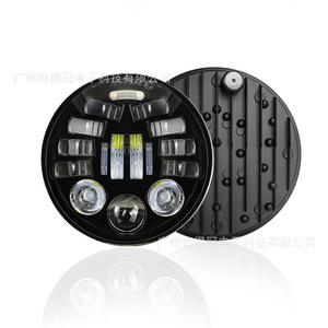 Jeep Wrangler Headlight 5.75 Inch H4 Bi Xenon <b>Projector</b> <b>Led</b> Lens Integrated High Low Beam - Product Image 2