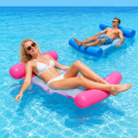Tapis flottant gonflable pliable portable, hamac flottant, coussin d'eau gonflable pour la plage et la piscine