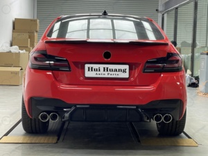 Kit de carrosserie de lifting automobile pour BMW Série 5 F10 F18 2010-2017, mise à niveau vers le style M5 F90 LCI, ensemble pare-chocs <span class=keywords><strong>avant</strong></span> et arrière avec jupes latérales - Product Image 3