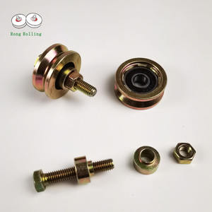 Rouleau <span class=keywords><strong>de</strong></span> <span class=keywords><strong>portail</strong></span> coulissant à roulement unique à rainure en V avec rondelles à vis et écrous - Product Image 2