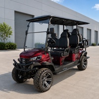 Voitures de golf électriques 4 places pour patrouille de quartier sécurisé, avec batterie au lithium 72V